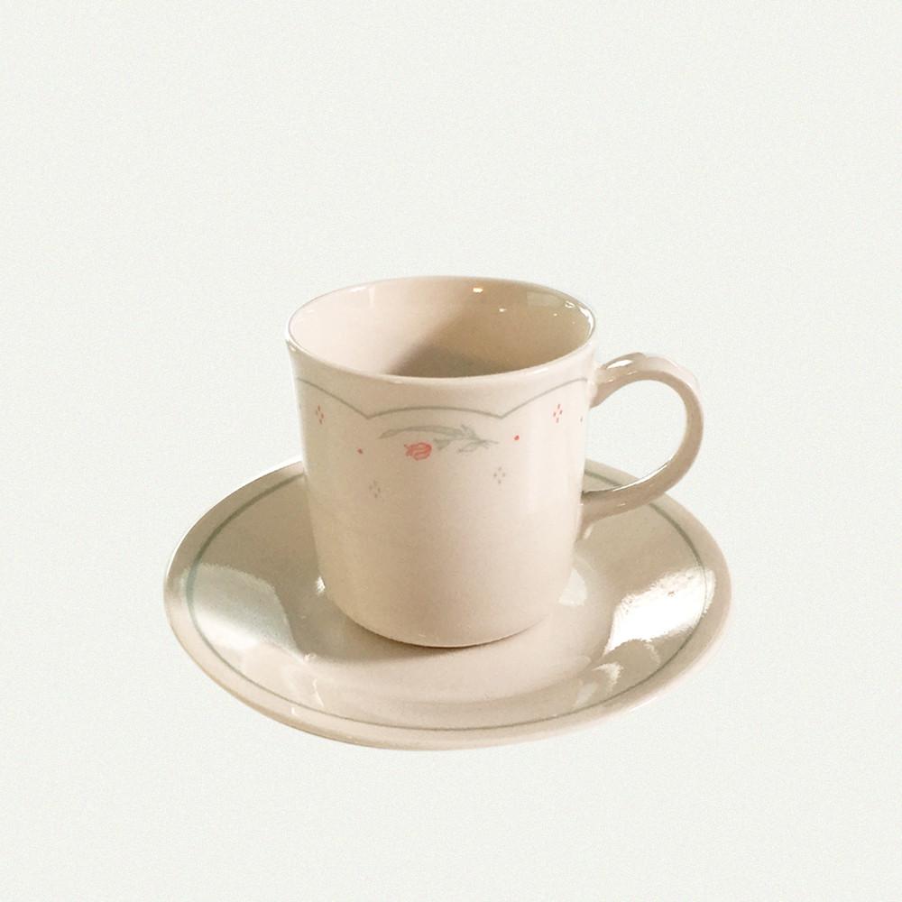 (오아페 빈티지) 칼리코 로즈 컵앤소서 세트 calico rose cup & saucer set