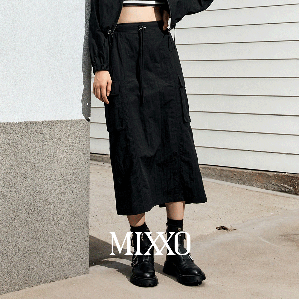 나일론 스트링 카고 스커트_MIWWHD916C