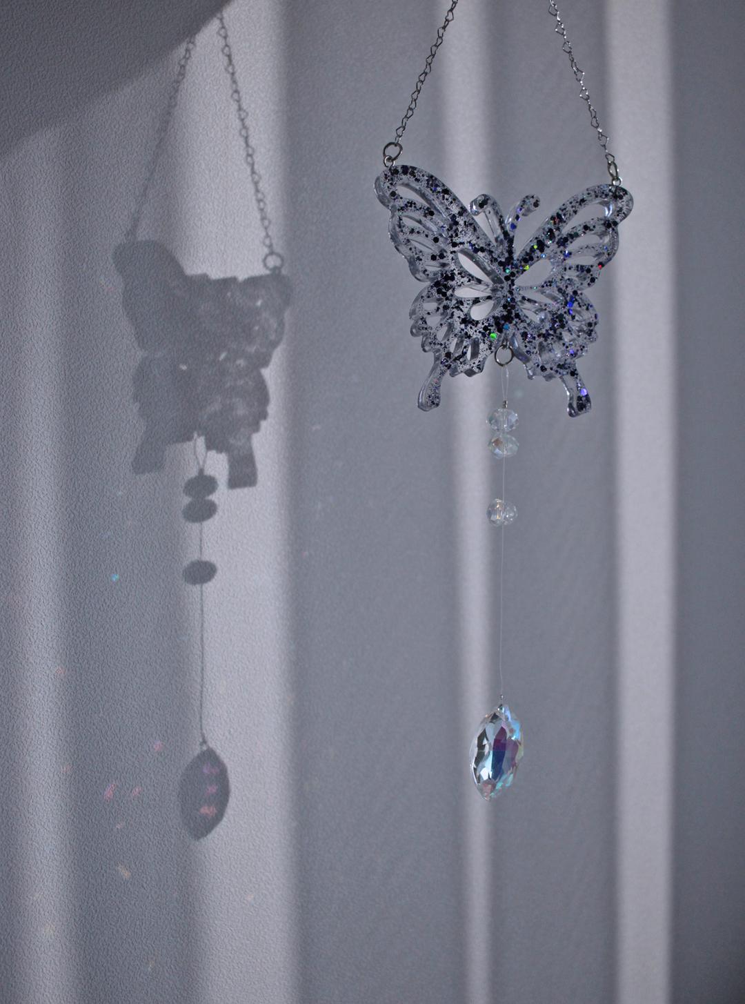 유리 나비 모빌(한 줄)