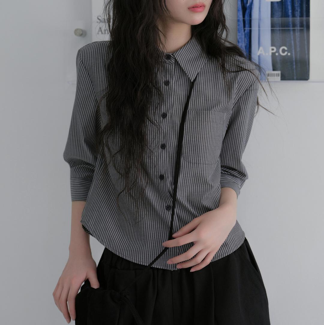 틸데서울 *추천* 샐먼 스트라이프 셔츠 4color
