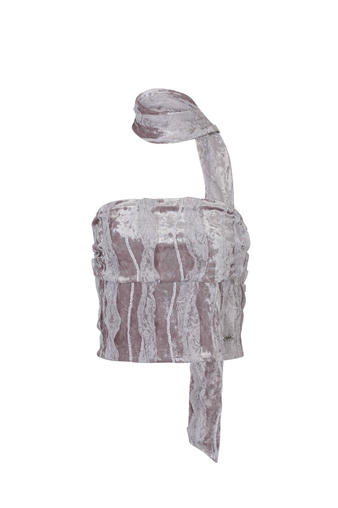 VELOUR TIE TOP [LAVENDER]