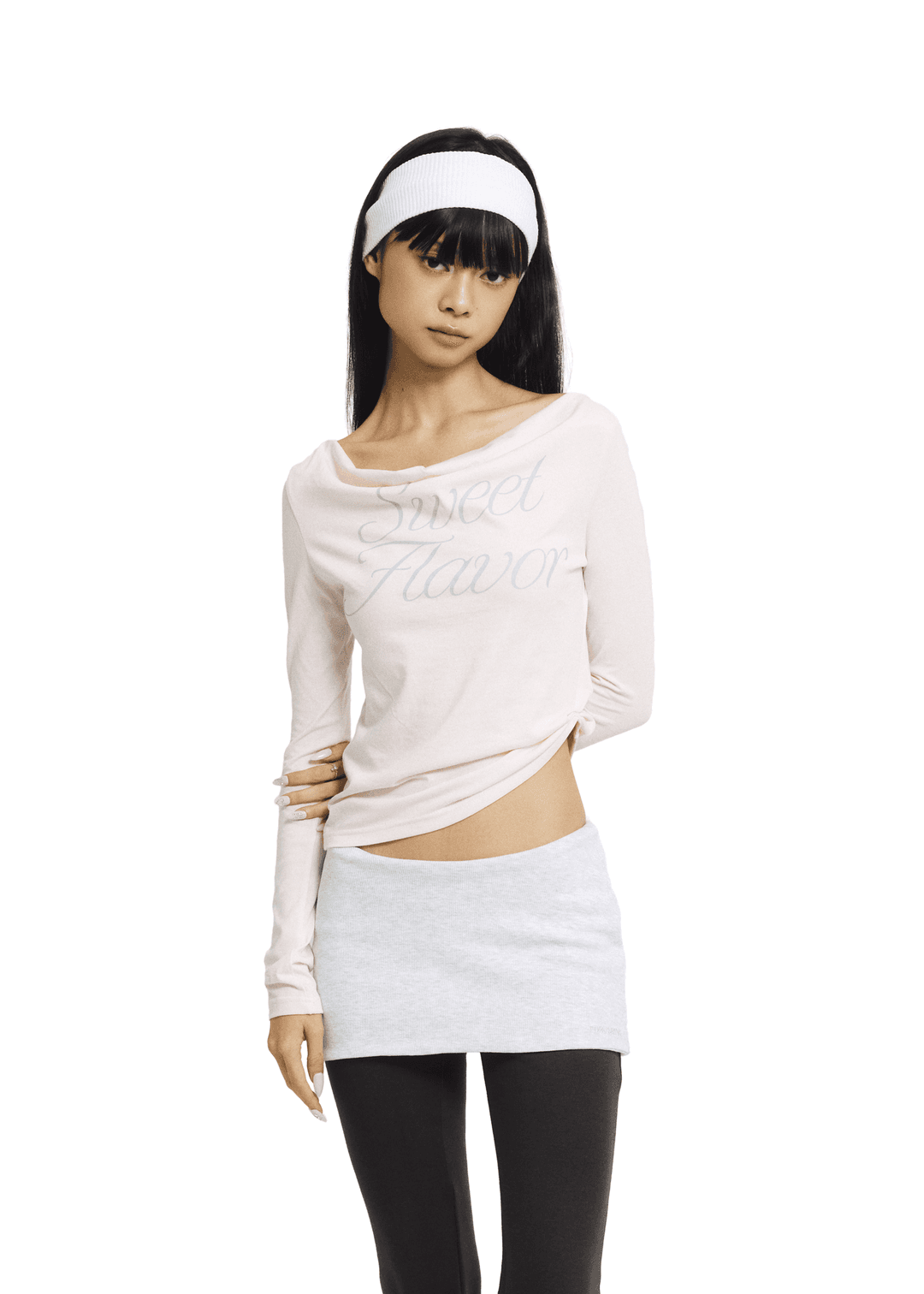 SWEET FLAVOR DRAPED TEE [3 COLORS]