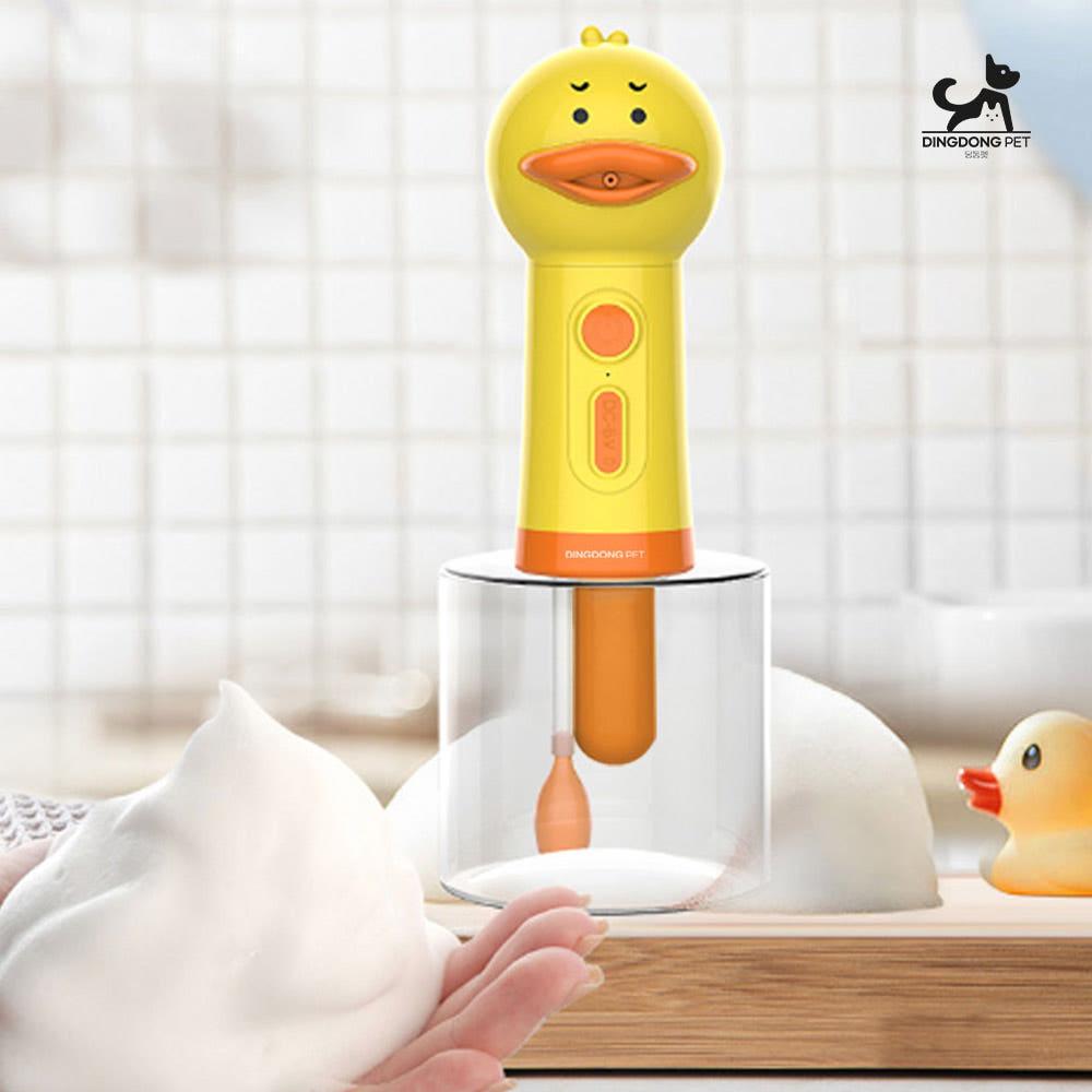 딩동펫 반려동물 프리미엄 목욕 오리 자동거품기