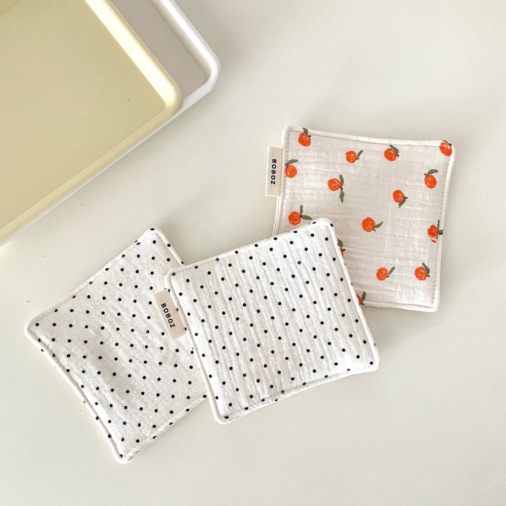 9겹 거즈 티코스터 요루 면 패브릭 핸드메이드