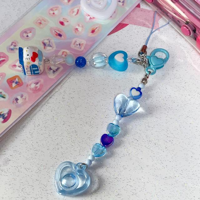 비즈키링 ver54 heart punch keyring 2types 8colors 하트 펀치 키링 [렛채스튜디오]