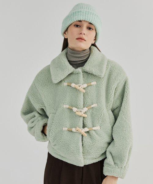 에코 퍼 더플 재킷 (민트)