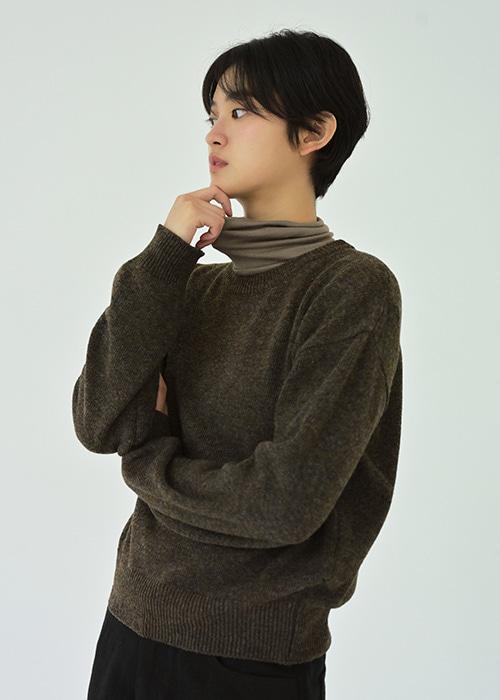 젠 라운드 니트 / mocha
