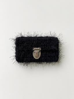 Buckle Card Wallet - Hairy Black