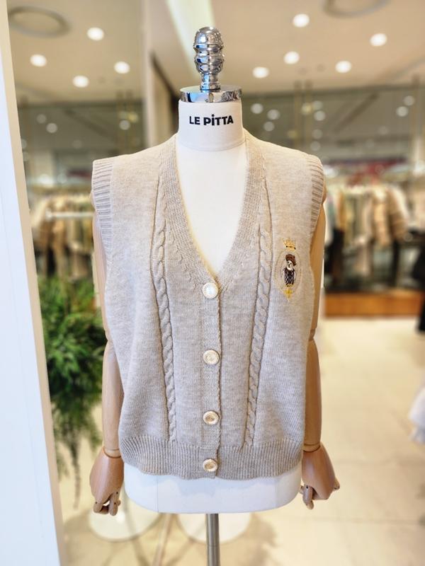 크라운니트조끼 L231UVT105/르피타