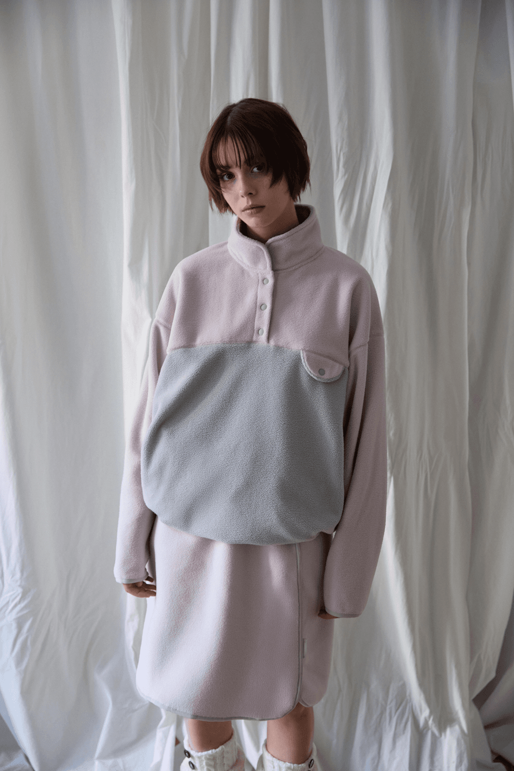 FLEECE BABY PINK FULL OVER