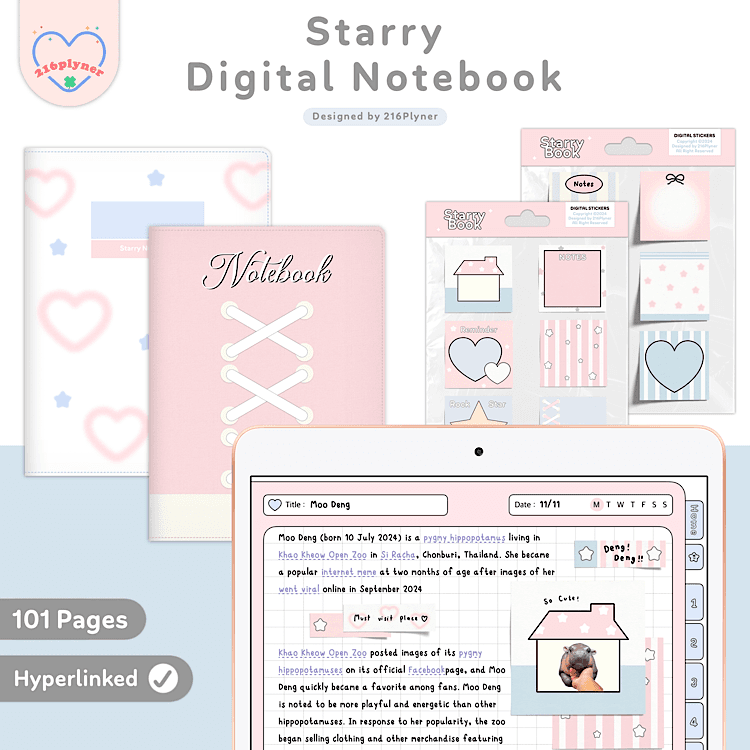 Starry Digital Notebook | Webudding