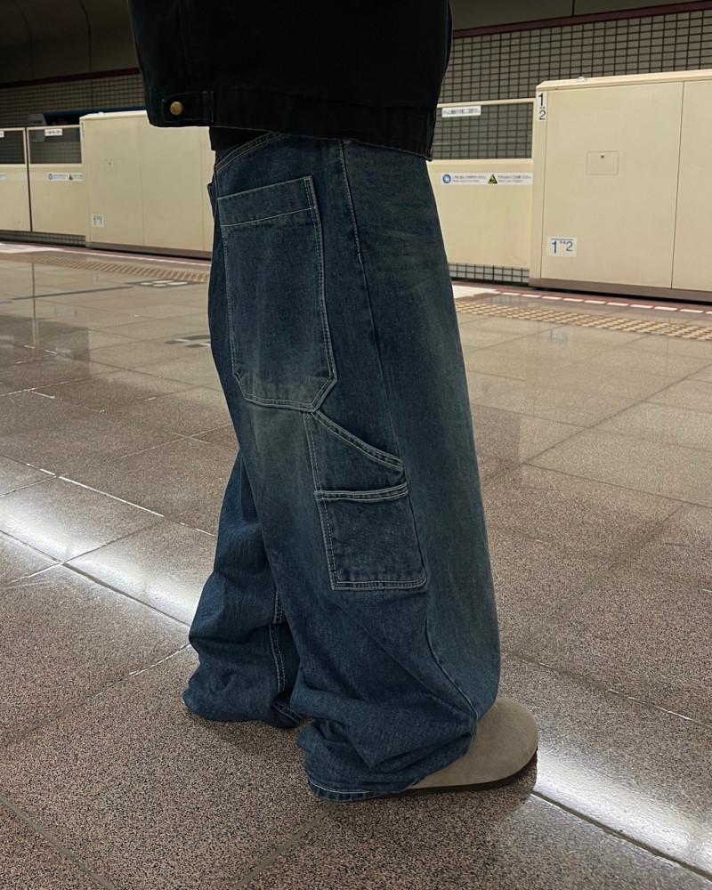 skurfer 카펜더 데님 와이드 팬츠