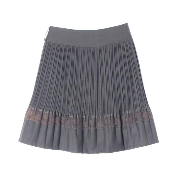 기타브랜드 (M)그레이 패치워크 러플스커트