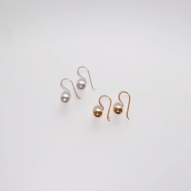 심플 볼 귀걸이 / 실버 925