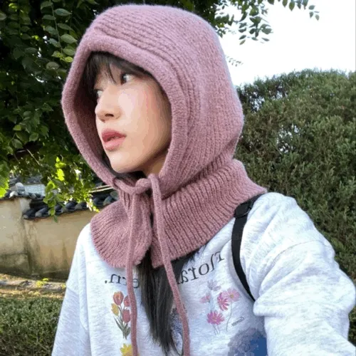 [국내생산!!!/누적6000장이상/6color] 로로 니트 골지 후드 넥 워머 모자 머플러 단추 바라클라바