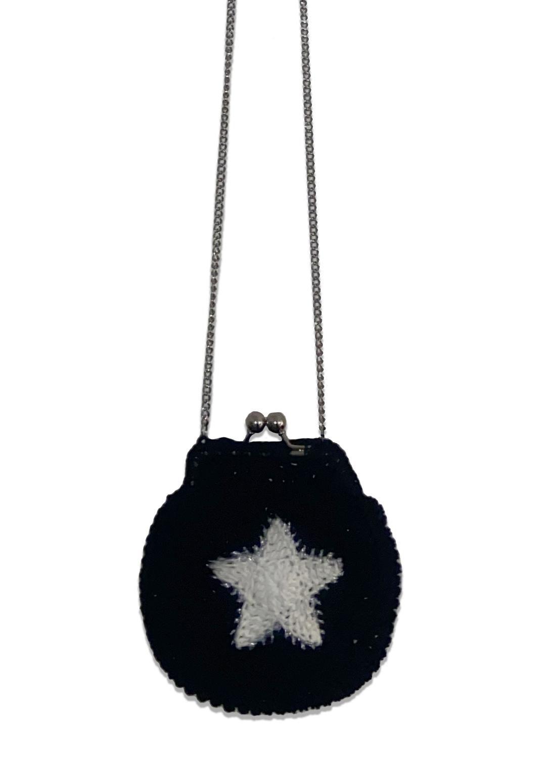 (6월 19일 예약발송) black clip star chain bag