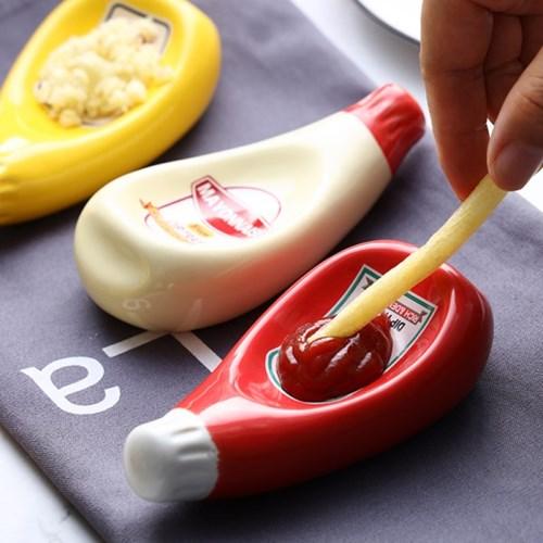 귀여운 소스 볼 접시 그릇 종지 케찹 마요네즈