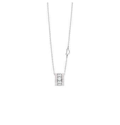 화이트 골드 앤 다이아몬드 네크리스 (8.3 mm.)