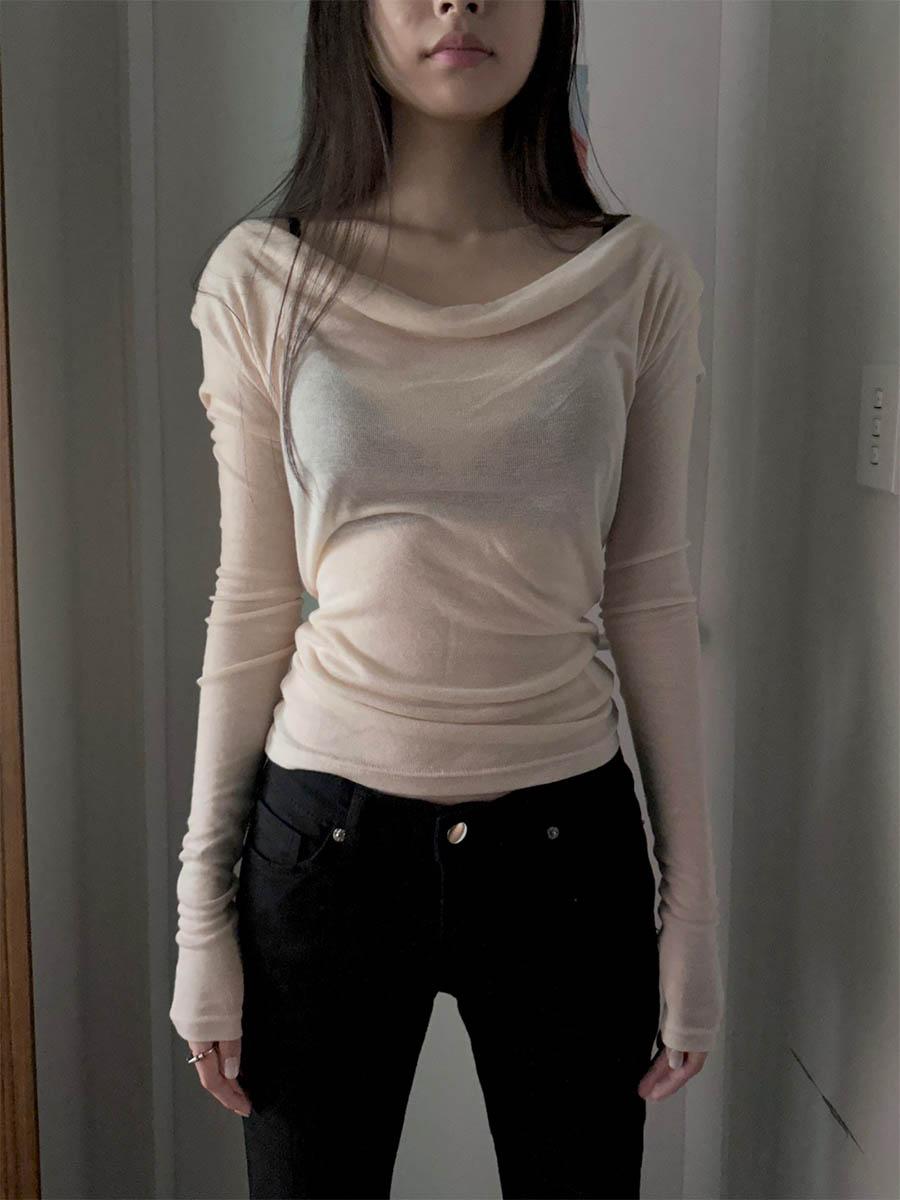 Boat shirring top