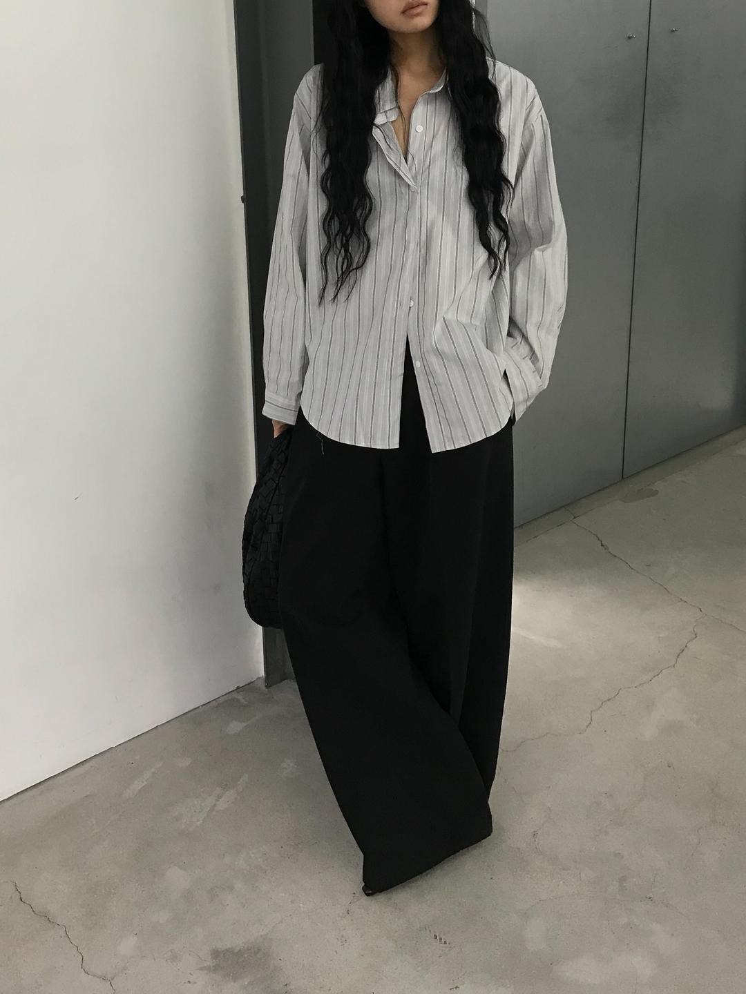 오픈 스트라이프 셔츠 [3color]