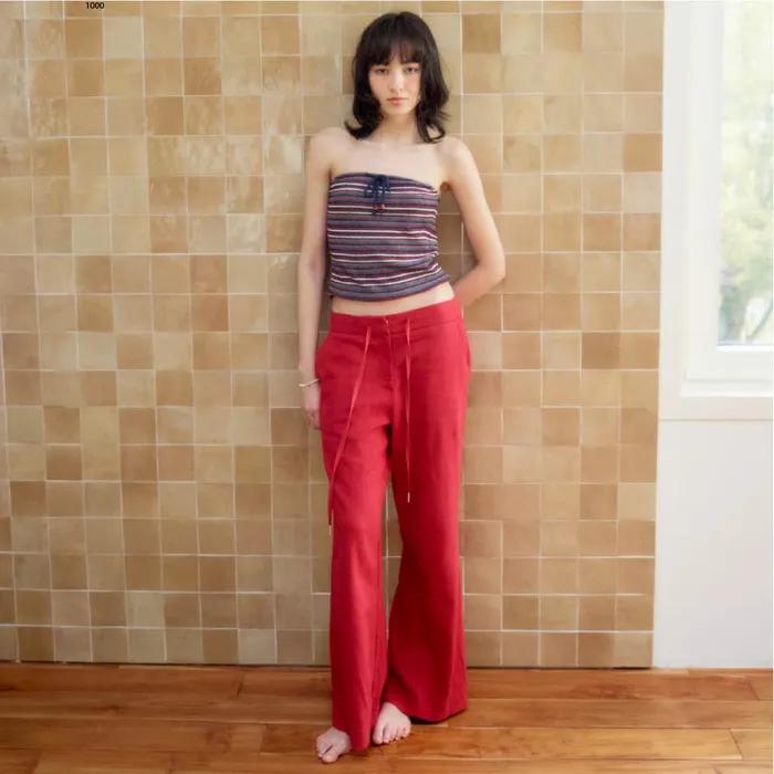 [3rd-order] Linen wide pants _ red