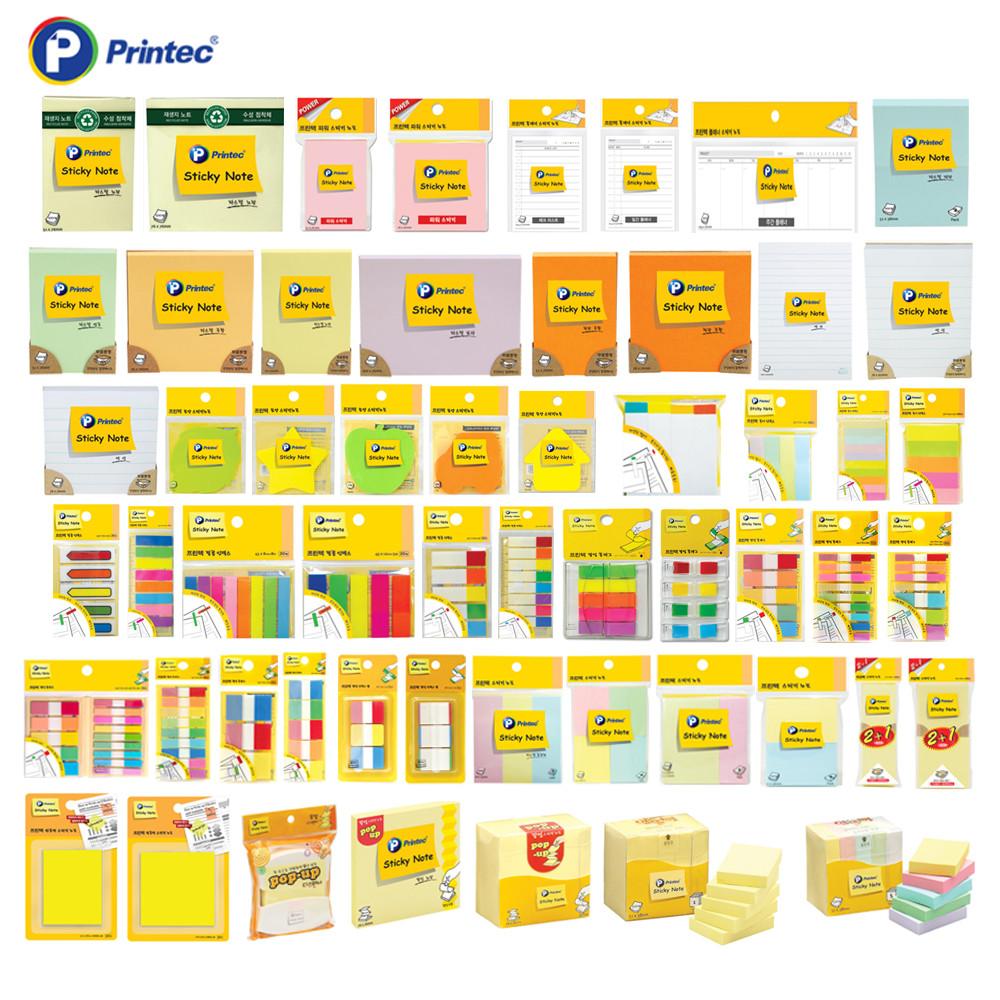 프린텍 포스트잇 스티키노트 파워 플래너 라인노트 인덱스 팝업 모양 반투명노트