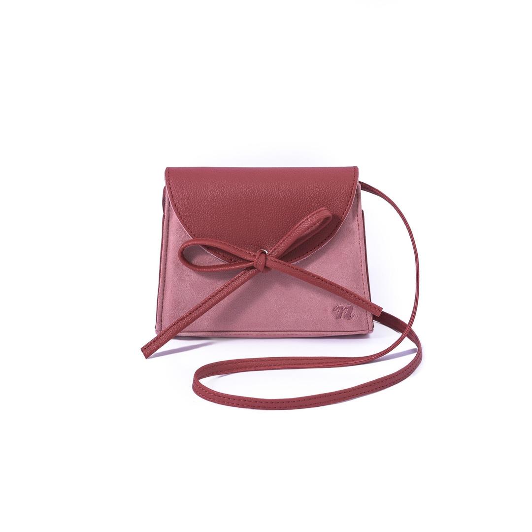 Ribbon Handbag - Rosewood