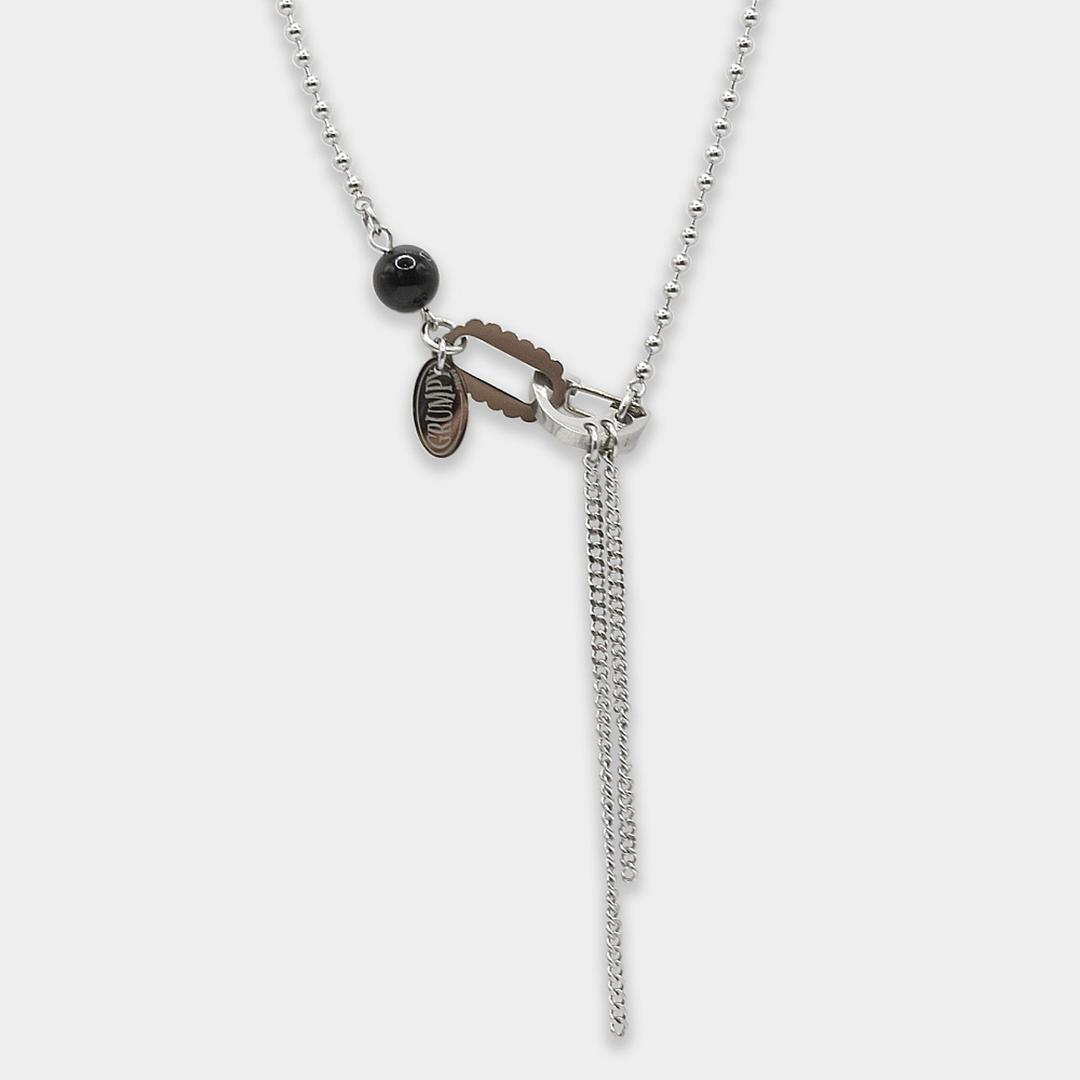 Mini Buckle Black Ball Necklace