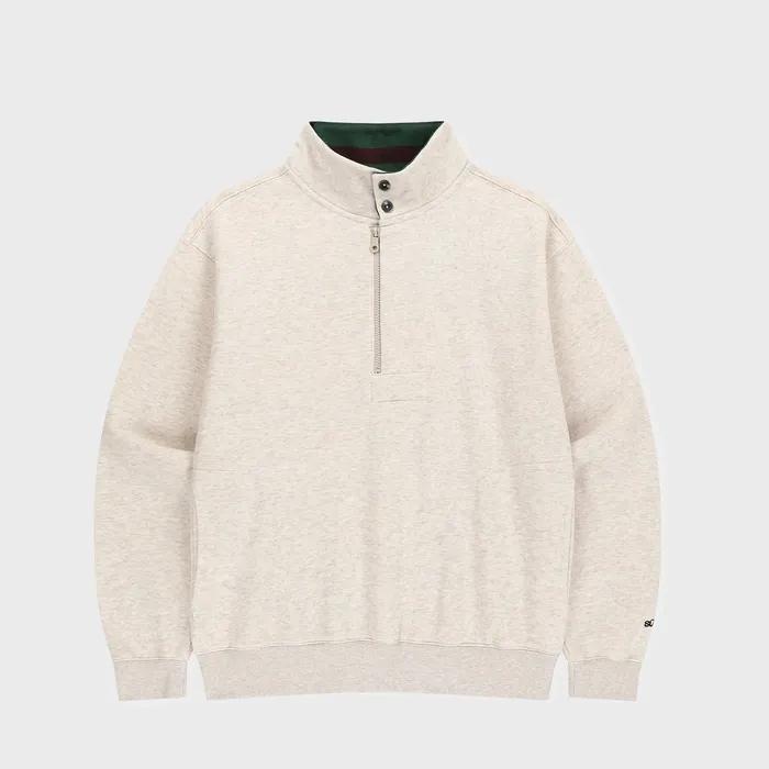 Cabin Half Zip Sweat Heather Oatmeal