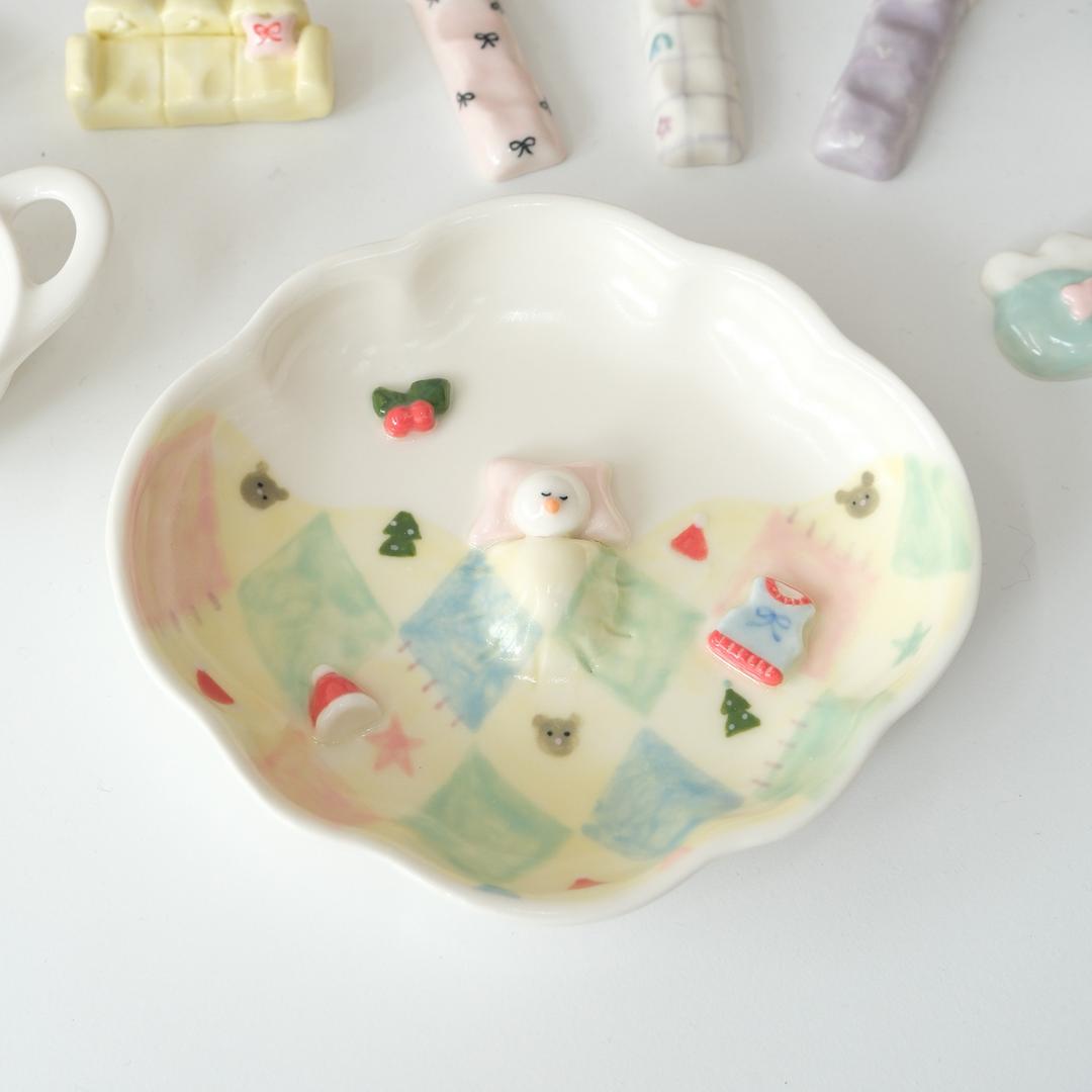 잘자요 트레이 <구름 - 눈사람 아가일>