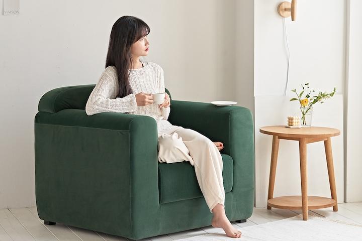 코지 1인용 아쿠아텍스 패브릭 소파 3colors