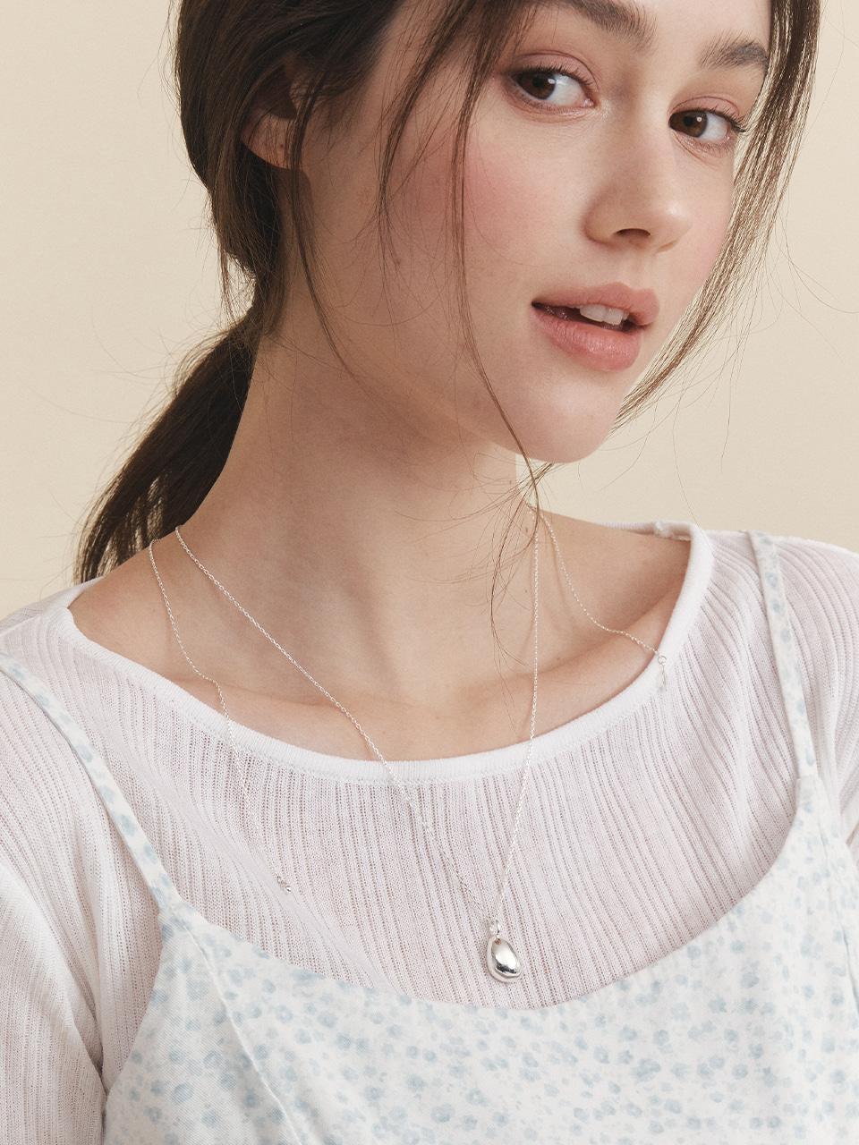 앵브록스 millie silicon long necklace