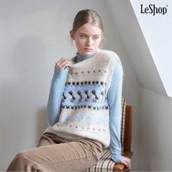 라운드넥 펭귄 자수 패턴 니트 베스트 (DP4VW010A)