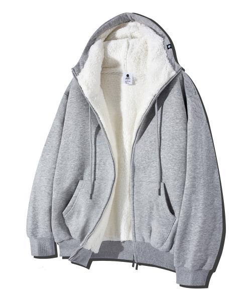 5Color 베이직 양털 후드집업 GHZ-252_그레이