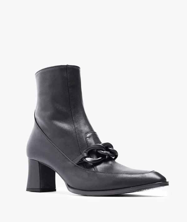 세라 소가죽 장식 앵클부츠 6CM OS22A501