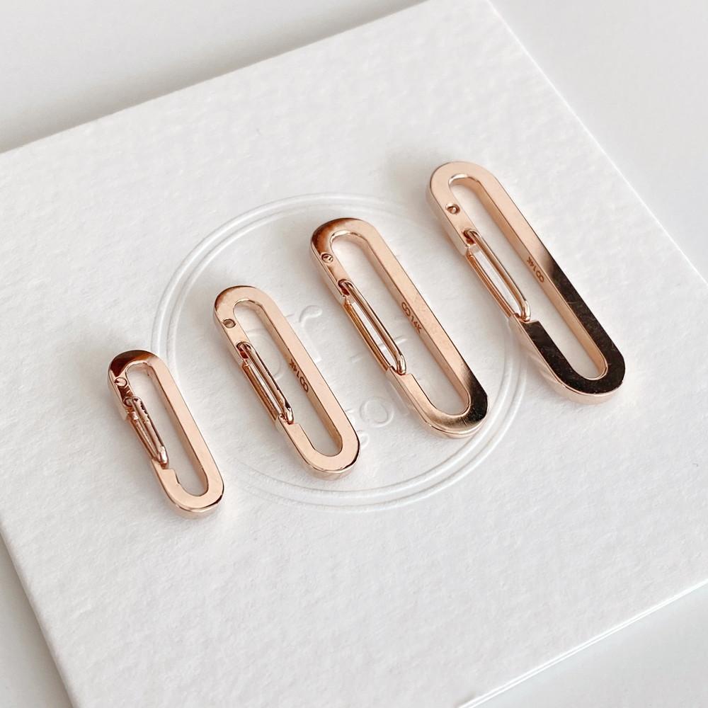 14k 18k 롱푸시장식 링커 미니 카라비너 실용적인 골드홀더 펜던트