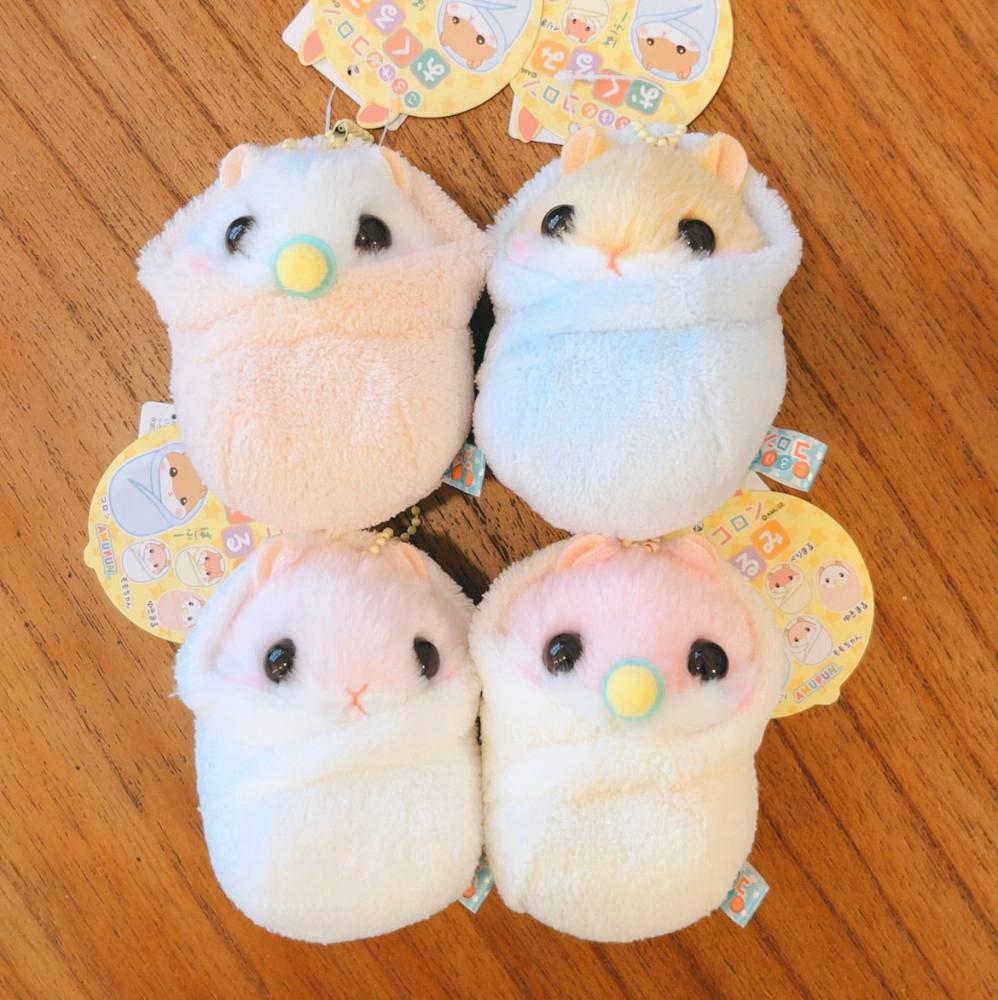 어뮤즈 베이비 햄스터 키링 4종 아기 햄찌 코론하무 시리즈  kc인증