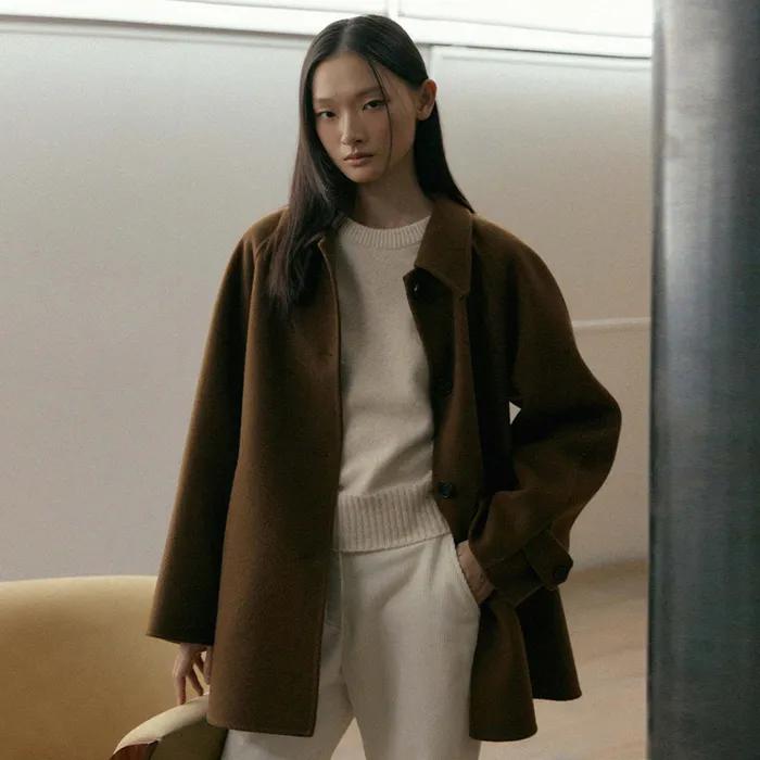 [브라운 추가][인플루언서 PICK] handmade wool half coat(4color) [camel,charcoal 12/30 부터 순차 발송]
