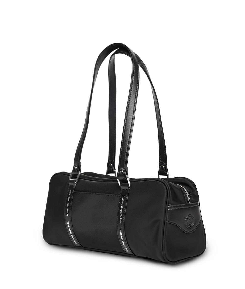 line boston bag - glossy black