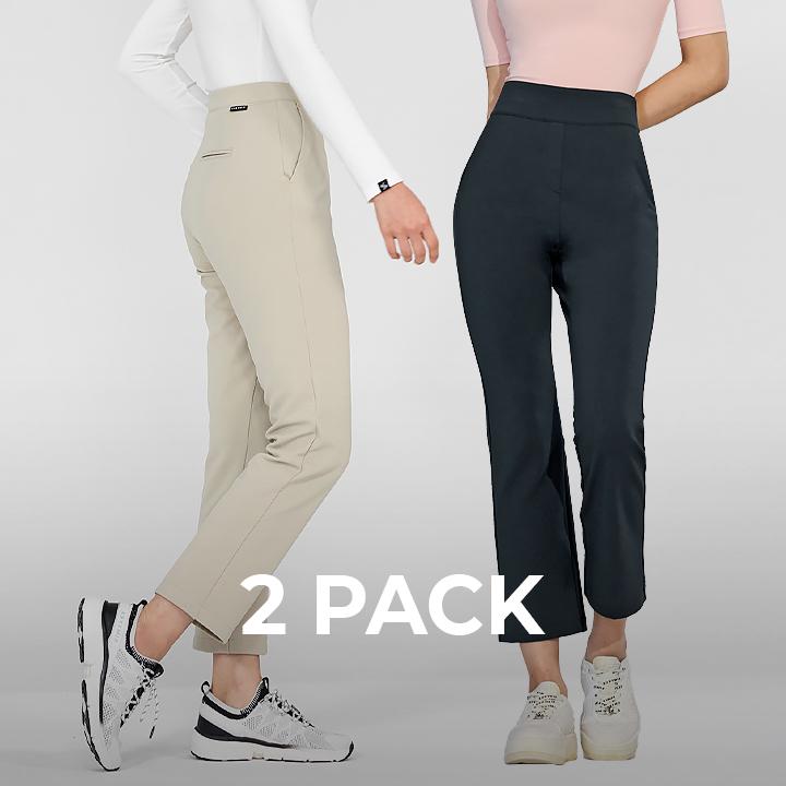 [2PACK] 스트레치 밴딩 기모 슬랙스