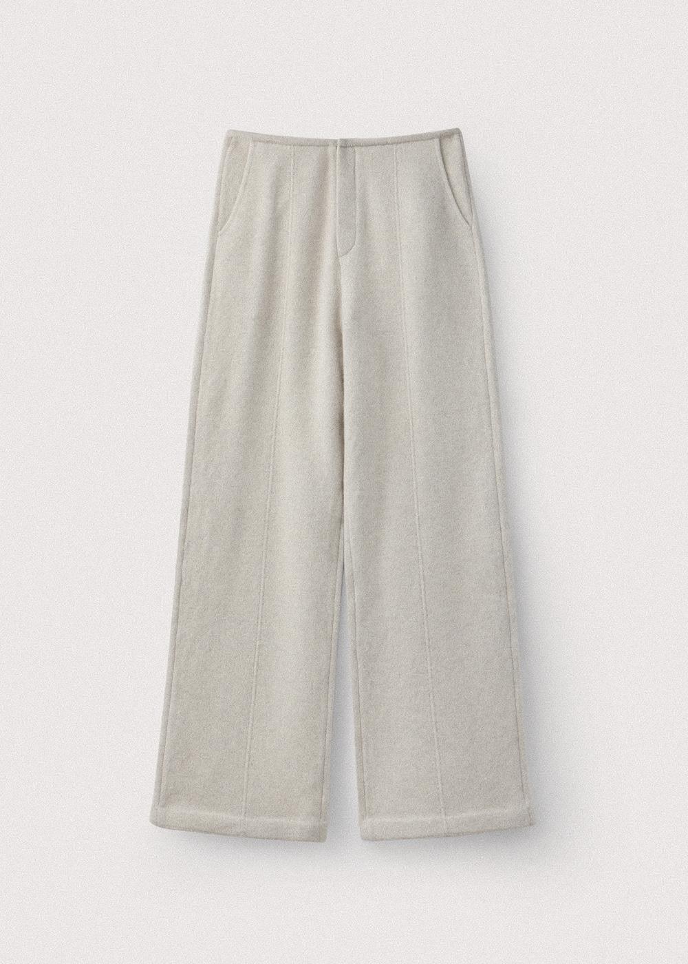 Wool Cashmere Wide Pants_Lamb
