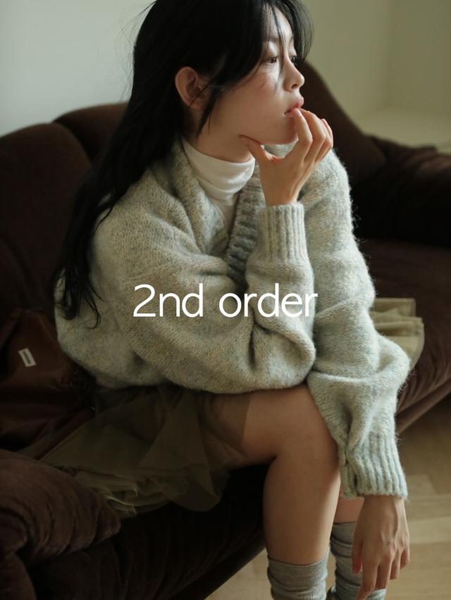"2차 주문\" [ 포 포 ]  저고리 울 가디건 - yellow gray