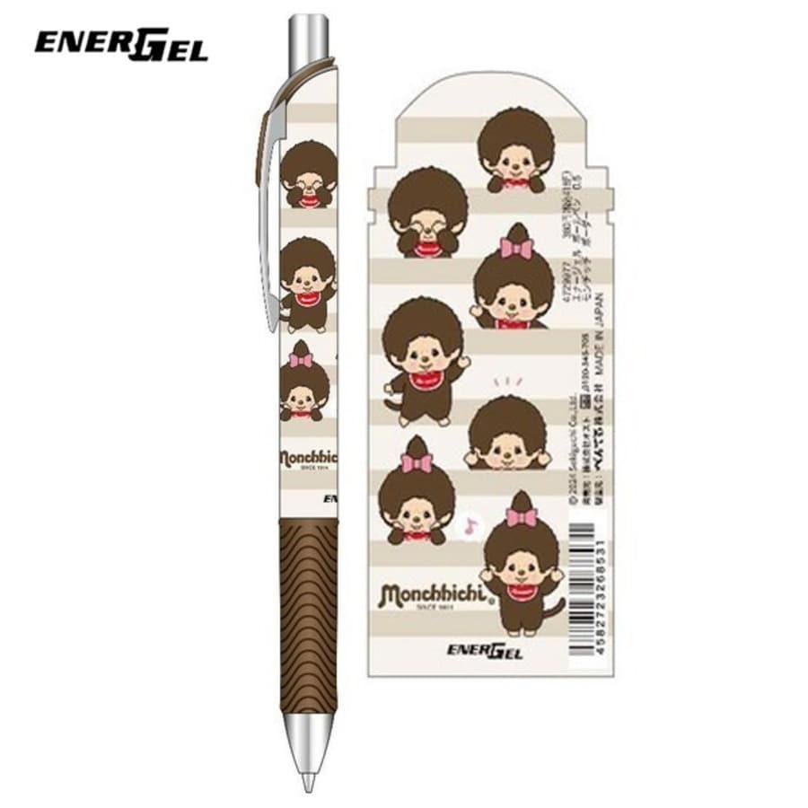 [펜] 펜텔 에너겔 캐릭터 볼펜 0.5mm 몬치치 브라운 라인