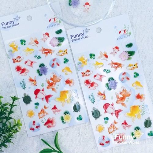 퍼니스티커 C597E GOLDFISH 에폭시 스티커