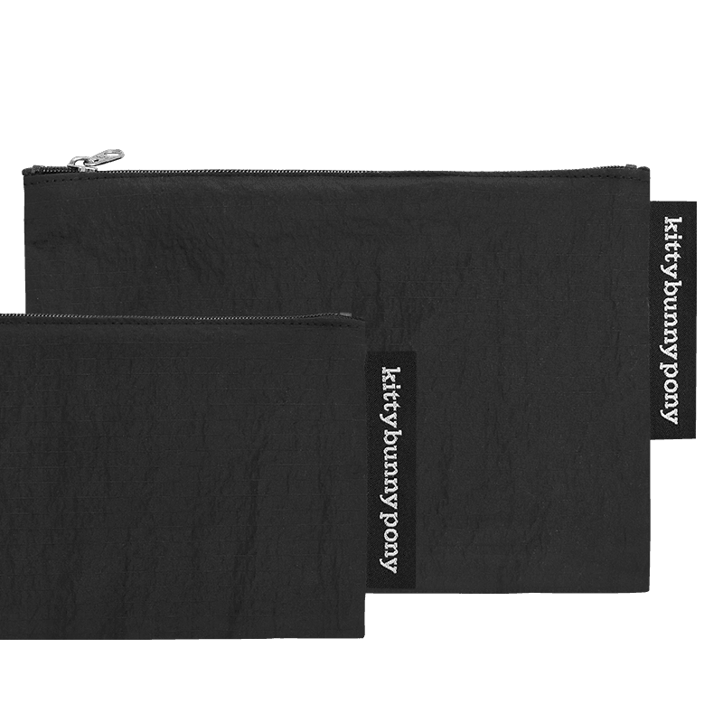 Crinkle Ripstop Black Pouch 크링클 립스탑 블랙 파우치