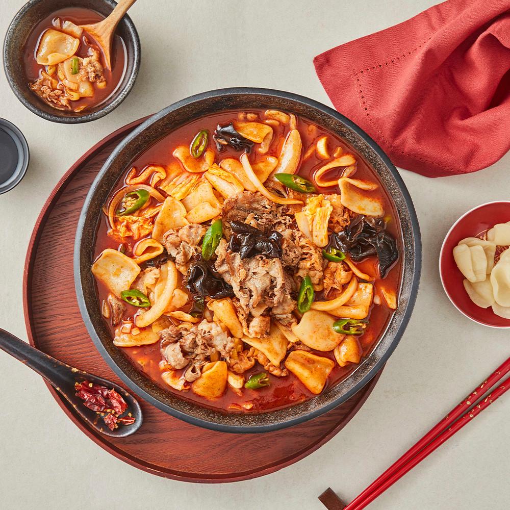 [심플리쿡] 우삼겹 짬뽕수제비 밀키트 870g