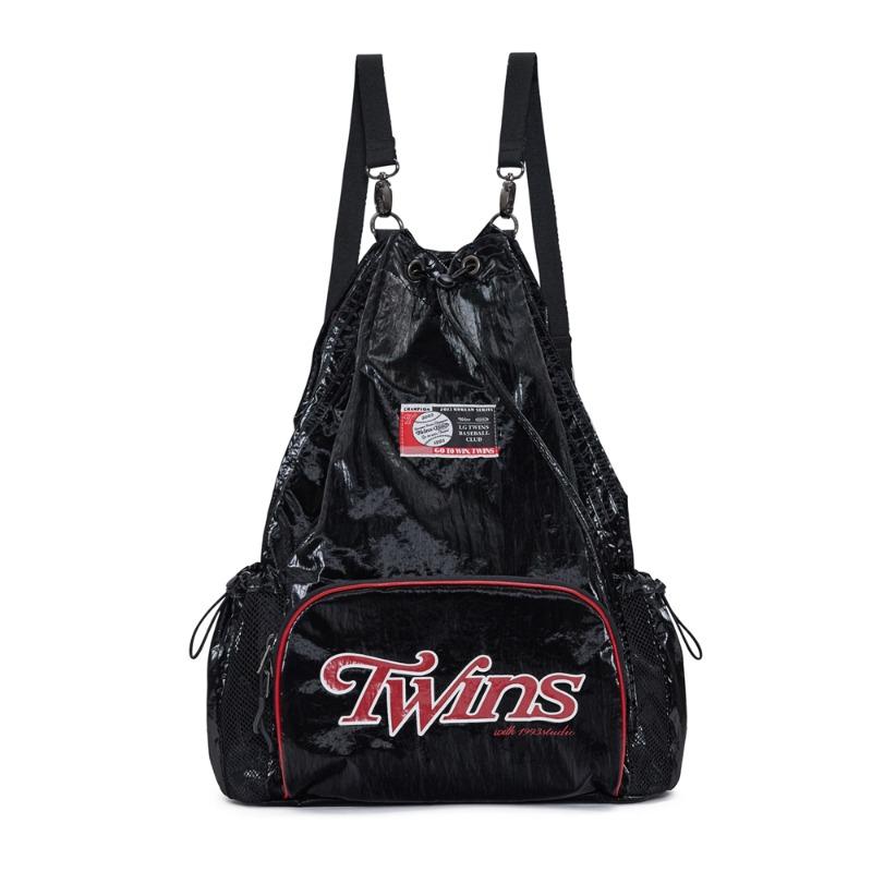 [LG트윈스x1993스튜디오] 스트링 유광 짐색_블랙