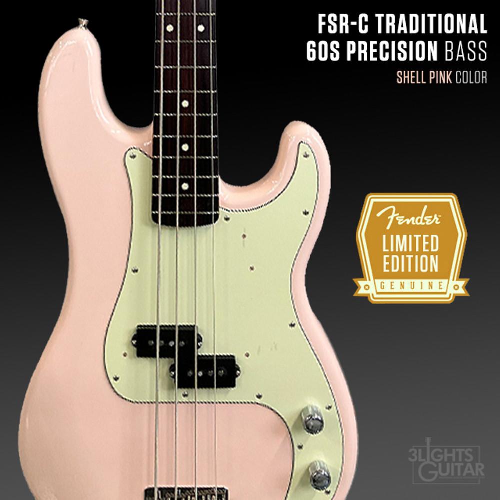 [당일발송] 펜더 재팬 리미티드 트레디셔널 60 프리시전 베이스 셸핑크 / FENDER FSR-C TRADITIONAL 60S PRECISION BASS 일펜
