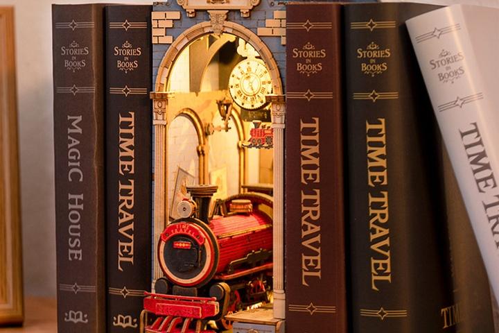 롤라이프 책꽂이 북엔드 DIY 미니어처 벚꽃전차