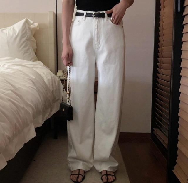 오버클래식 24SS 클래식 뮤 데님 아이보리 블랙 진 (2col)
